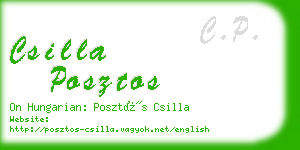 csilla posztos business card